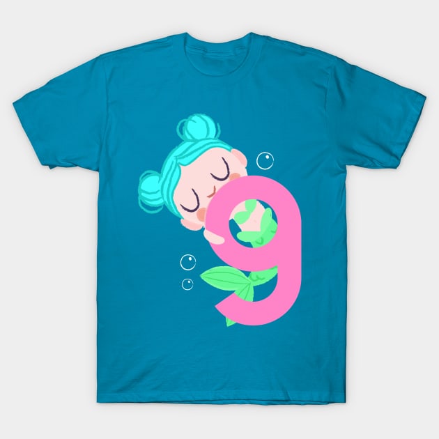 Mermaid Series: Number 9 T-Shirt by TheMioStore